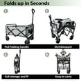 thumbnail image 6 of Bestier Collaspable Wagon Cart, 33.9.W × 18.9.D Outdoor Camping Cart - Gray, 6 of 6