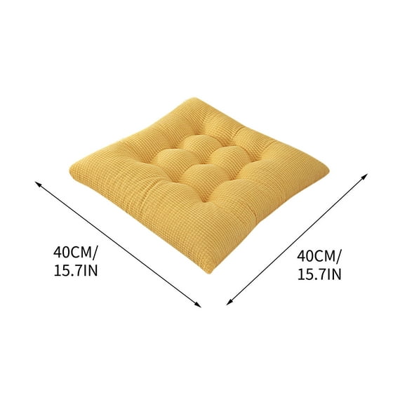 Coussins de Chaise d'Extérieur, Coussin de Siège en Velours Côtelé Épaissi Uni à Motif de Grains de Maïs pour Salle à Manger, Étudiant, Bureau et Tatami