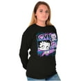 thumbnail image 5 of Kanji Style Betty Boop Love XOXO Women's Long Sleeve T Shirt Brisco Brands L, 5 of 6