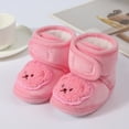 thumbnail image 5 of Povozer Baby Boys Girls Warm Cozy Cotton Winter Booties Fleece First Walker Winter Warm Crib Shoes(Pink,6-18 Months), 5 of 6