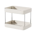 thumbnail image 1 of Organizador de estantes de mesa de 2 niveles, organizador multifunción para despensa, especias de cocina, estante de baño, organizador de estantes de mesa (blanco), 1 of 6