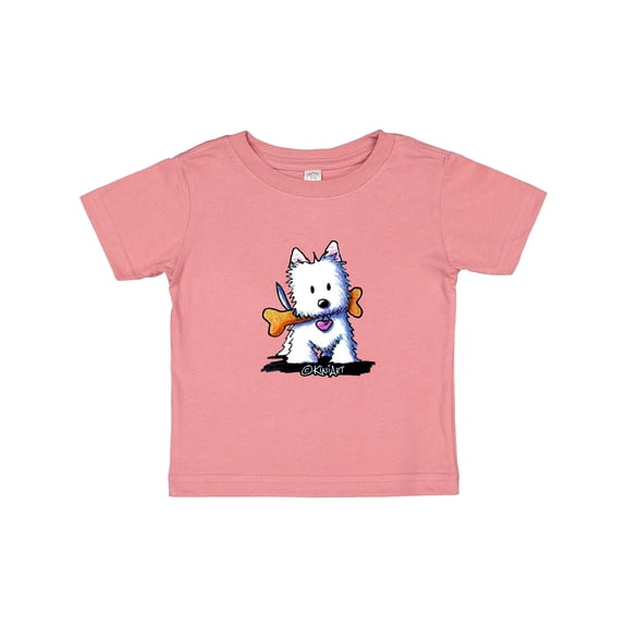 Inktastic Kiniart Westie with Bone Boys or Girls Baby T-Shirt