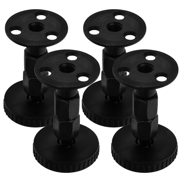 4 piezas de marco de cama ajustable, herramienta antivibración, parachoques de ruido, topes para cabeceros, cabeceras para camas, armarios, sofás, color negro