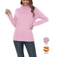 thumbnail image 2 of Asklazy Women's Turtleneck Sweater Long Sleeve Cozy Warm Casual Lightweight Soft Pullover Jumper Tops,Light Pink,3XL, 2 of 8