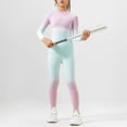 thumbnail image 2 of oqasdz Children's High Elasticity Quick Drying Woven Ski Function Compression Sweat Wicking Breathable And Warm Base Layer Gradient, 2 of 6