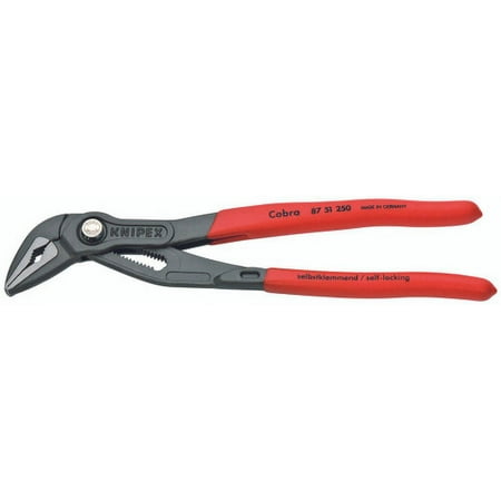 

1PK Knipex 8751250 Cobra Es Water Pump Pliers Extra-Slim With Non-Slip Plastic Coating 10 In