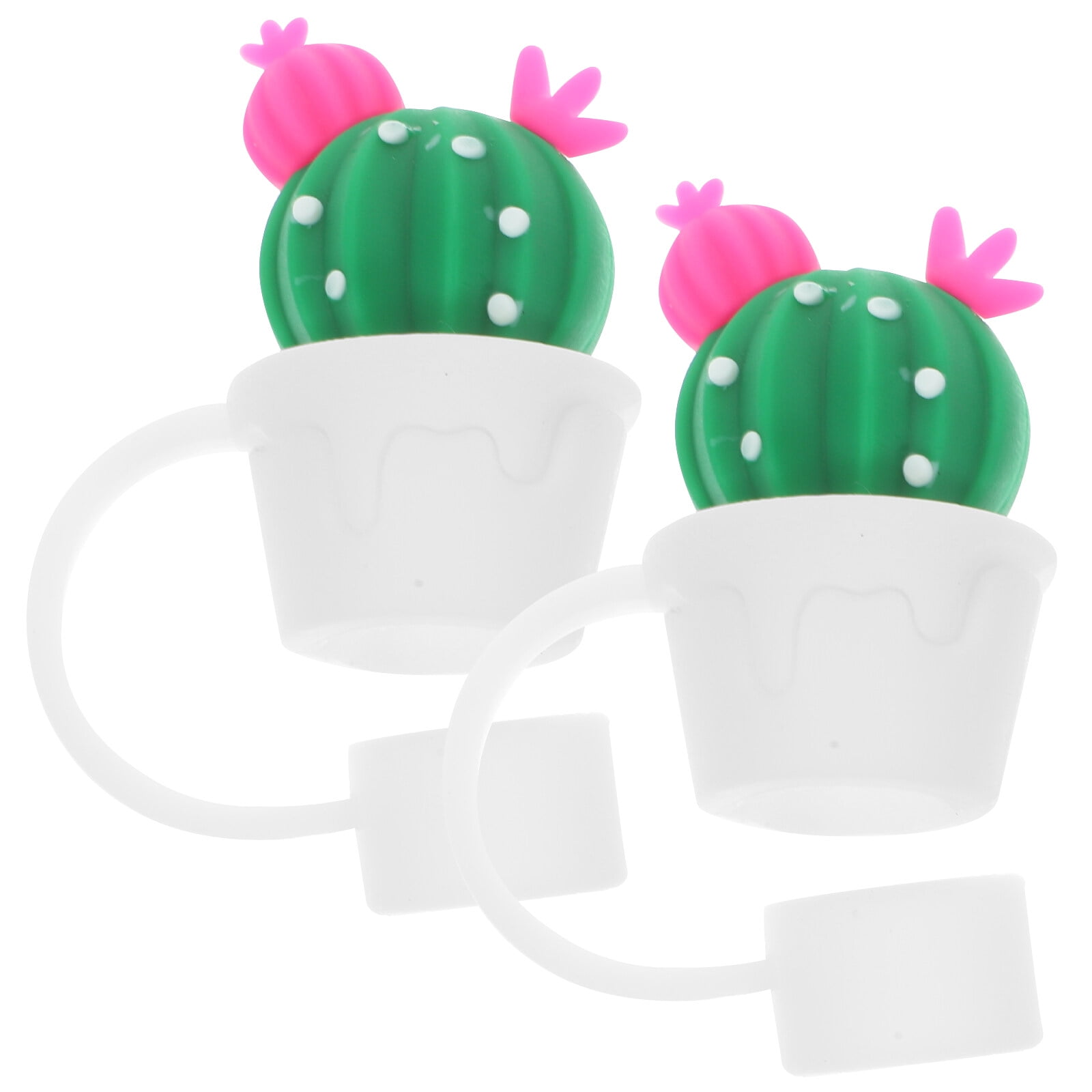 Cute Cartoon Cactus Series Straw Cover Reusable Dustproof - Temu