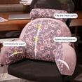 thumbnail image 3 of Mdesiwst Fully Filled Pillow Back Cushion Fully Filled Headboard Cushion with Flower Pattern Soft Supportive Pillow for Neck Back Waist Sofa Cushion, 3 of 8