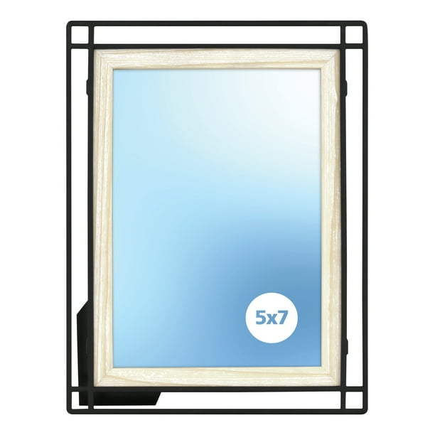 Wood And Metal Table Top Frame, 5x7 Inch