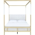 thumbnail image 5 of White PU and Gold Bed, Queen, 5 of 7