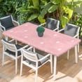 thumbnail image 2 of Watercolor Easter Table Cloths for 5 Foot Rectangle Tables, Cute Rabbits Eggs Cartoon Pink Patio Waterproof Elastic Fitted Tablecloths, Washable Rectangular Table Cover for Camping, 2 of 8