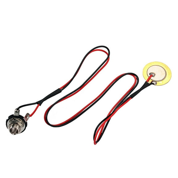 Single Piezo Pickup Drum Trigger Transducer Metal Pre Wired Amplifier for Acoustic Guitar Mandolin Ukulele GMB604