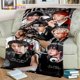 thumbnail image 1 of Manta suave de Kpop Bangtan b-bts Kim JIN SUGA V, manta de tiro para el hogar, dormitorio, cama, sofá, Picnic, viaje, oficina, funda de descanso, 1 of 4