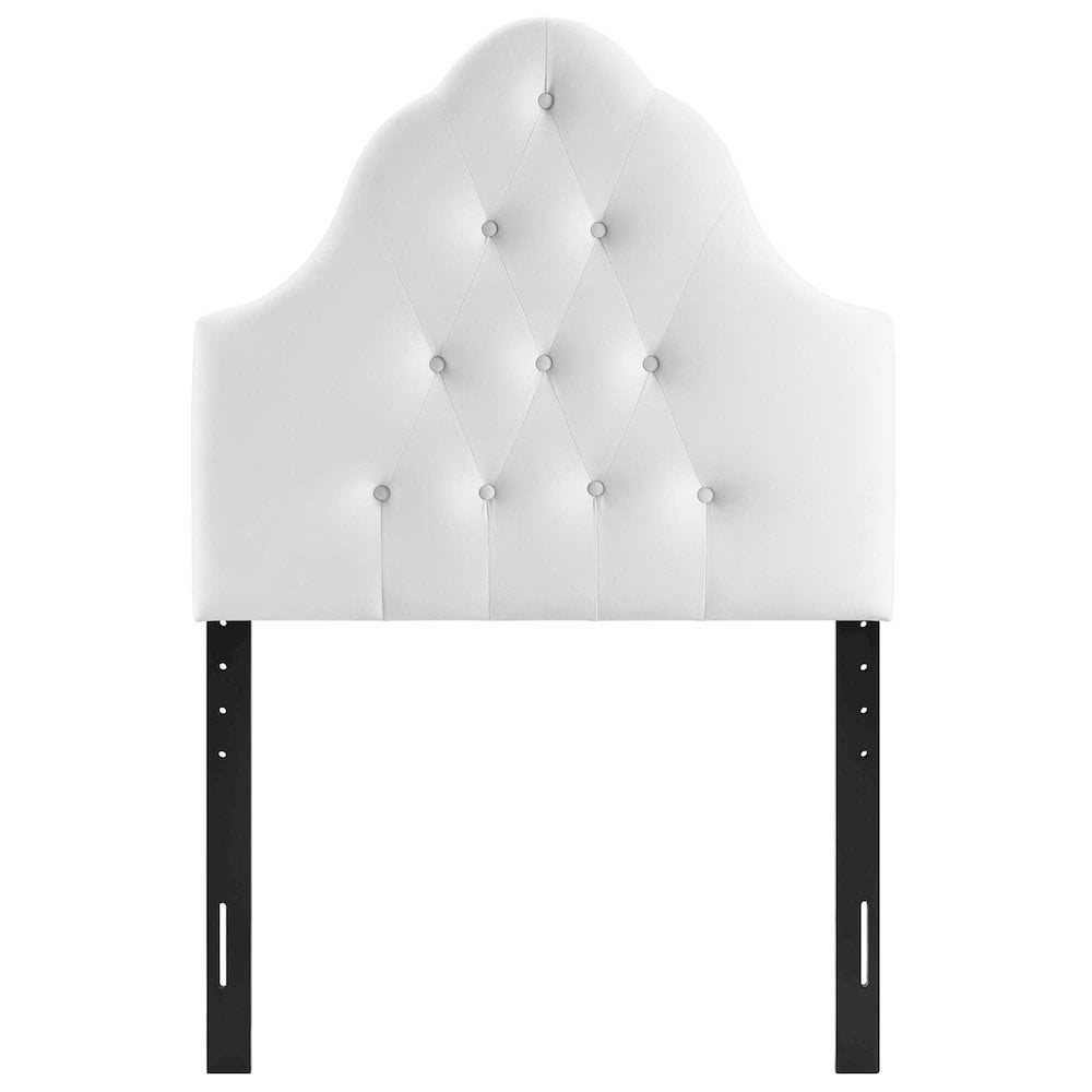 Modway Sovereign Twin Diamond Tufted Performance Velvet Headboard in White