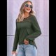 thumbnail image 5 of Blusas de Larga para Mujer, Blusas Elegantes e Informales, Camisetas de Encaje para Negocios, Moda de Otoño 2025. Verde M, 5 of 7