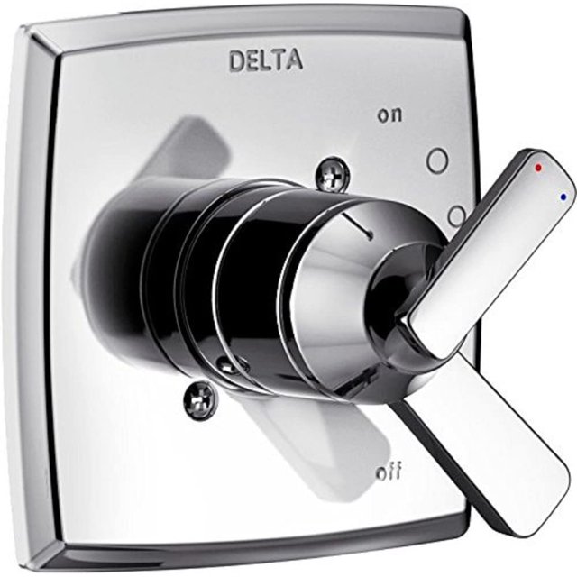 Delta Faucet Ashlyn 17 Series Dual-Function Shower Handle Valve Trim Kit, Chrome T17064 (Valve Not Included)