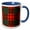 Blue/White, variant on 3drose, Image of Ross Clan Kilt Scottish Tartan Plaid Pattern, 11oz Two-tone Green Mug