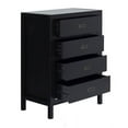 Chateau Lyon Annabelle Four Drawer Solid Wood Black Dresser