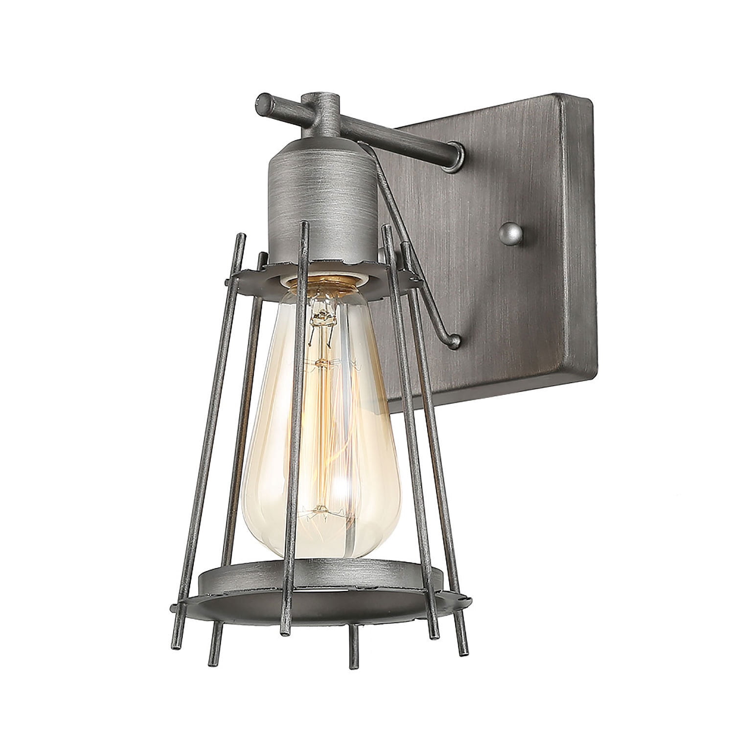 LNC Industrial Bathroom Vanity Lighting Silver Finish Mini Cage Kitchen Light Fixtures