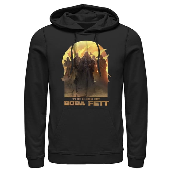 Men's Star Wars: The Book of Boba Fett Desert Leader of the Tusken Raiders Pull Over Hoodie Black 3X Large