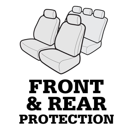 GENUINE DICKIES 3 PIECE ARLINGTON CLOTH TRUCK SEAT COVERS BLACK, 806442NWDI