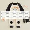 thumbnail image 4 of yboeqw Newborn Boy Pajamas Infant Baby Halloween Long Sleeve Ghost Boo Print Sleep N Play One Piece Sleepwear(0-3 Months,Black), 4 of 8