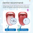 thumbnail image 5 of 6 paquetes de raspadores de lengua NQ cepillo limpiador de lengua suave de doble cara grado alimenticio, 5 of 5