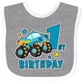 thumbnail image 3 of Inktastic 1st Birthday Monster Truck Boys Baby Bib, 3 of 4