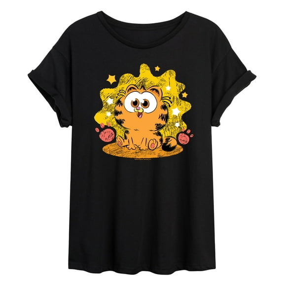 Garfield - Baby Garfield Paws And Stars - Women's Oversized T-Shirt