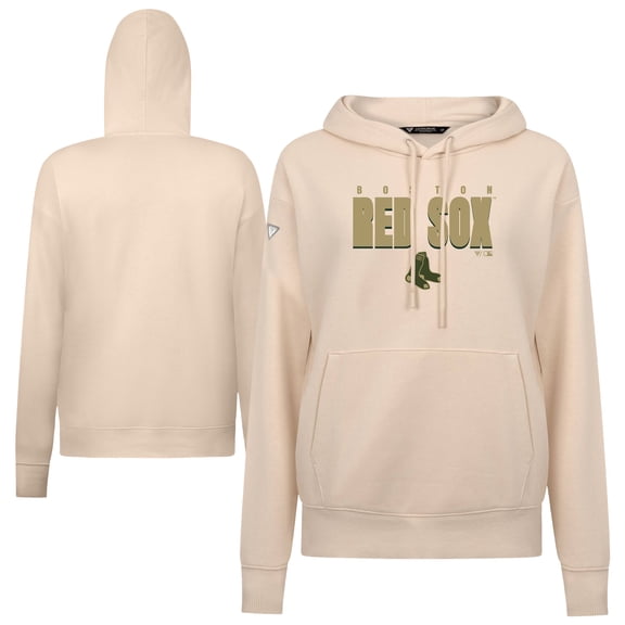 Women's Levelwear Khaki Boston Red Sox Adorn Protect W Pullover Hoodie