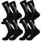 thumbnail image 1 of Calcetines para fútbol SpotBlack 4Pares Negro 6-12.5US TapeDesign Calcetines Tubo Medio Algodón., 1 of 1