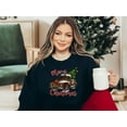 thumbnail image 5 of Merry Christmas Leopard Print Truck Sweatshirt, Christmas Sweater for Women, Christmas Gift for Women, Holiday Sweater, Xmas Shirt, 5 of 11
