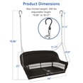 thumbnail image 4 of Jeco Resin Wicker Traditional Hanging Porch Swing in Espresso, 4 of 8