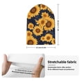 thumbnail image 2 of Lsque Navy Blue Plaid Sunflower Pattern Knitted Beanie, Unisex Winter Hat, Knit Hat Winter Beanies Thick Fisherman Beanies Cuffed Plain Skull Caps, 2 of 6