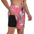 thumbnail image 3 of Goofa Yoga Unicorn Printed Men's Swim Trunks Board Shorts Quick Dry Mens Swimming Trunks with Compression Liner,Breathable Fit Hawaii Beach Shorts-3X-Large, 3 of 9
