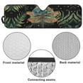 thumbnail image 6 of Yuyamidu Green Dragonfly Windshield Sun Shade Compatible with Wrangler JK JKU TJ 1997-2018, Moon Foldable Windshield Sunshade Sun Visor Blocks UV Rays, 6 of 7