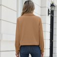 thumbnail image 4 of Dweltoz Womens Cropped Corduroy Jacket Button Down Long Sleeve Coats Lightweight Casual Fall Winter Outwear,Green S, 4 of 5