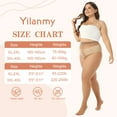 thumbnail image 5 of Yilanmy 2 Pairs Plus Size Pantyhose for Women 20D Sheer High Waist Tights, 5 of 7