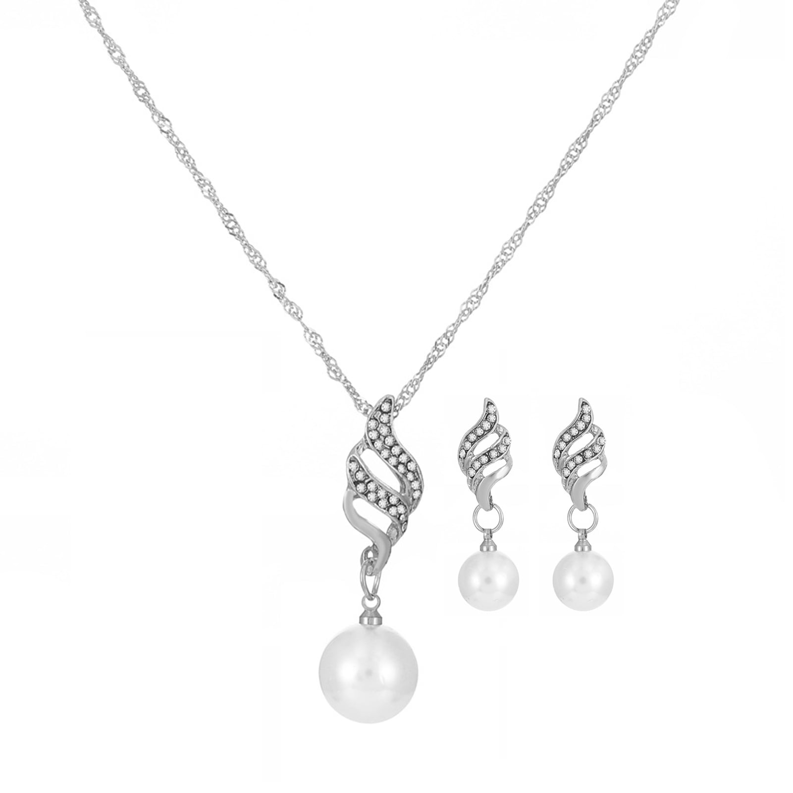 pearl twist jewelry set