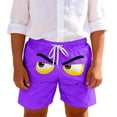 thumbnail image 3 of oelaio Girls Boys Beach Shorts Funny Novelty 3D Print Board Shorts Elastic Waist Drawstring Swim Trunks with Pockets Purple 13 Years, 3 of 7