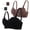 Black/Dark Brown, variant on luopital 2Pcs Nursing Bra for Breastfeeding Comfortable Maternity Bras for Womens, Seamless Wireless Bras Women Sleep Bralette L