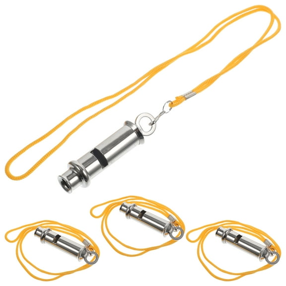 4 Pcs Whistle Electronic Whistles with Lanyard Hook Post Adult Compact Child
