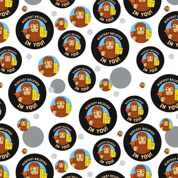 Bigfoot Believes in You Funny Humor Premium Gift Wrap Wrapping Paper Roll