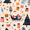 Beige Christmas Santa, variant on Yayeee Napkin Holder for Table Kitchen Paper Tissue Organization, Snow Cartoon Houses