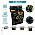thumbnail image 6 of You Are My Sunshine Table Runner 48 Inches Long Farmhouse Dress Scarves, Yellow Sunflowers Cute Bees Heart Black Dining Tablerunner for Coffee Table/Kitchen Island/Party Décor, 13" x 48", 6 of 8
