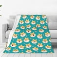 thumbnail image 4 of Salouo Cute Shiba1 Print Bed Blankets,Flannel Blanket Comfortable Air Conditioning Blanket Lightweight Blanket for Sofa Bed Travel & Couch -40"x30", 4 of 8