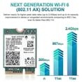 thumbnail image 3 of AX201 AX201NGW WiFi Card with 2XAntenna M.2 CNVio2 2.4 Ghz/5Ghz WiFi 6 3000Mbps Bluetooth 5.1 WiFi A, 3 of 5