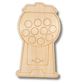 thumbnail image 2 of Unfinished Wood Etched Gumball Machine Shape 6" / 1/8", 2 of 2