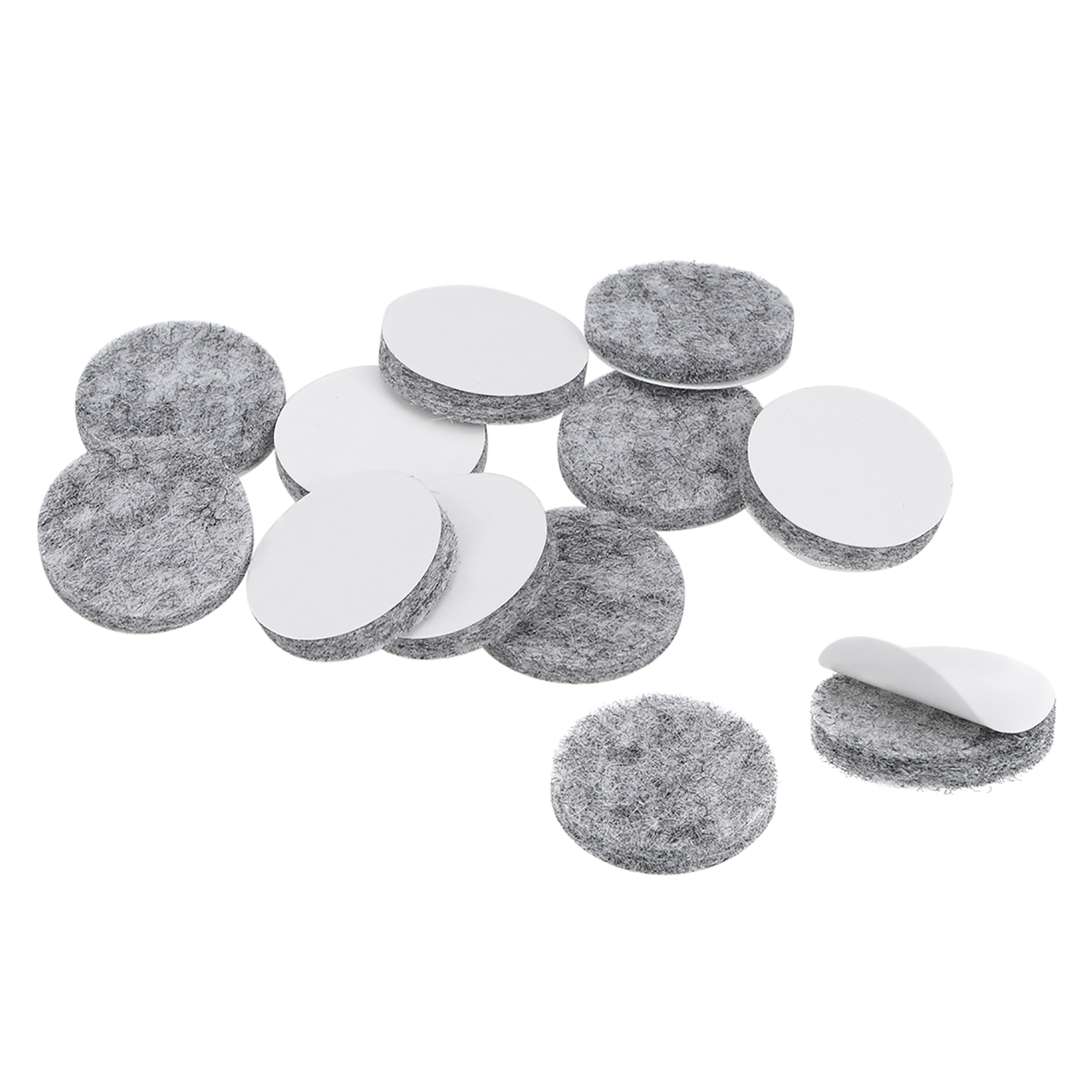 Furniture Pads Adhesive Felt Pads, 20mm Dia 3mm Thick Floor Protector Round Gray 16Pcs