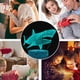 thumbnail image 5 of Lámpara de mesa pequeña 3d serie Shark, luz visual LED con control remoto colorido creativo, 5 of 5